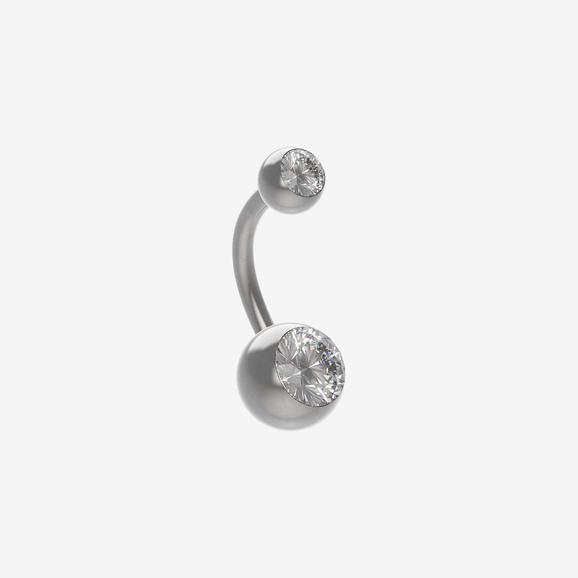 Piranha Banana 316L Surgical Steel with Double Stone - 2051-PB-ACDP