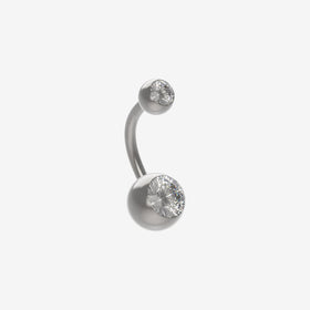 Piranha Banana 316L Surgical Steel with Double Stone
