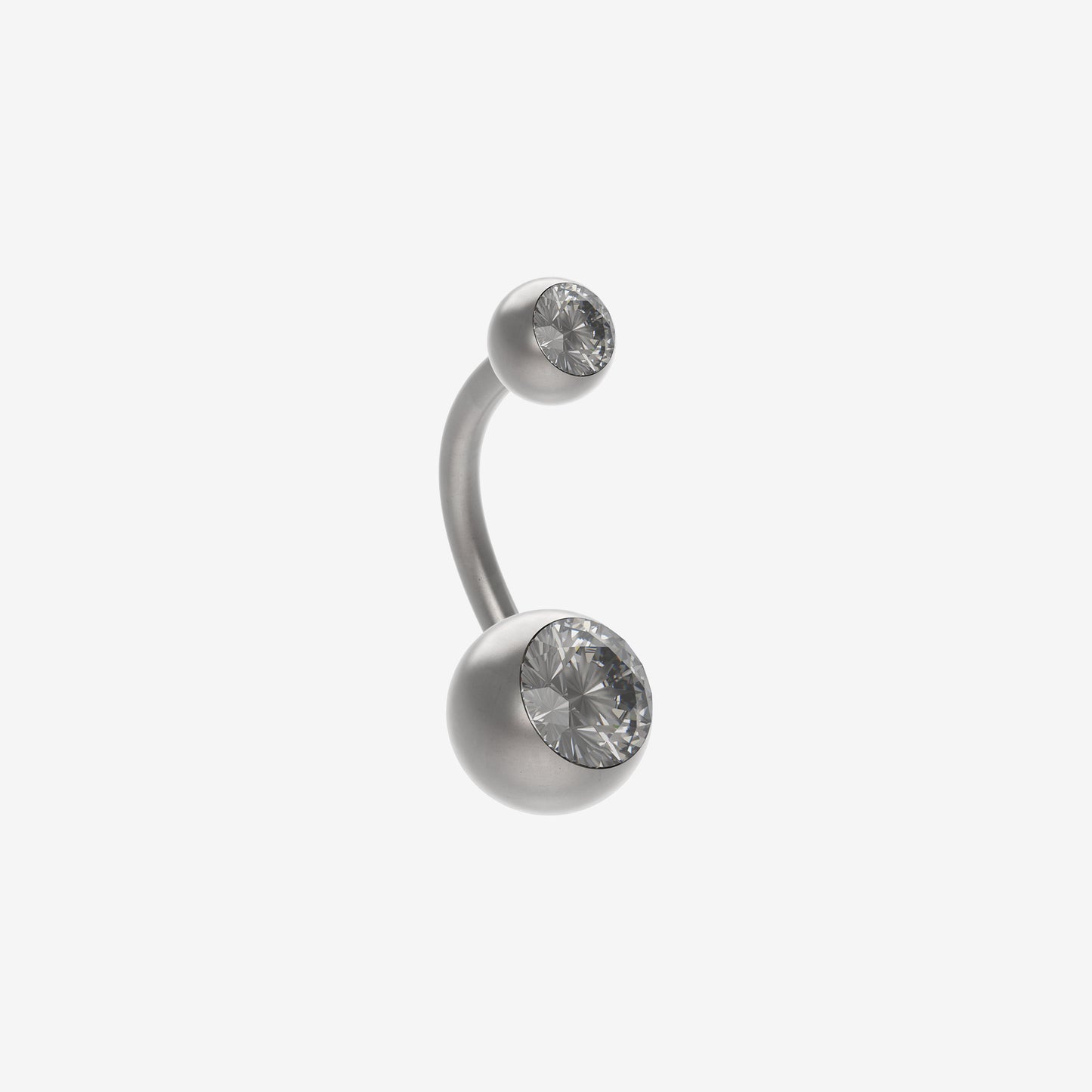 Piranha Banana Titanium Polished with Double Stone - 2051-PB-TPDP