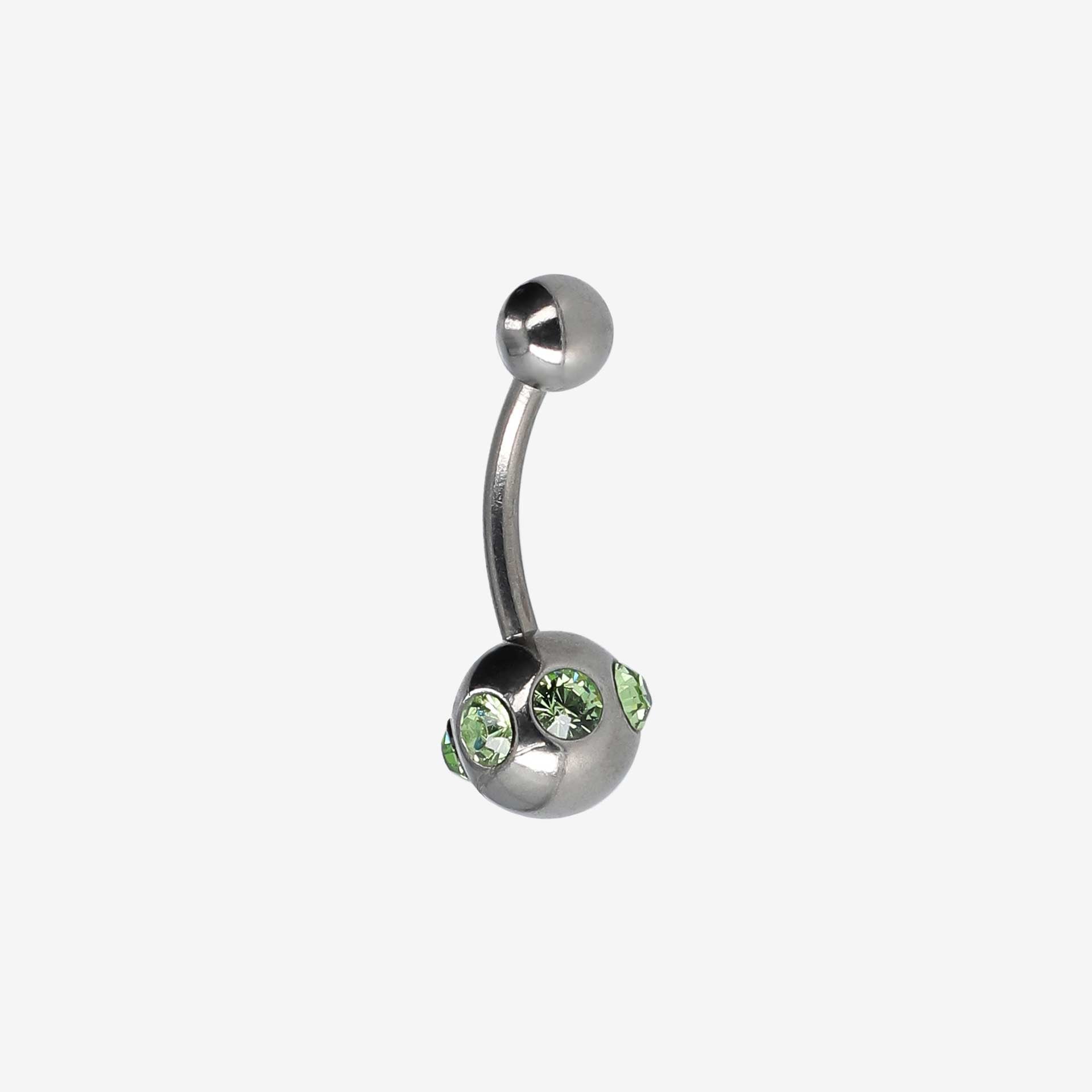 Zinova Banana Multi Stone Polished Titanium - 2051-ZINBAN-MPTITP