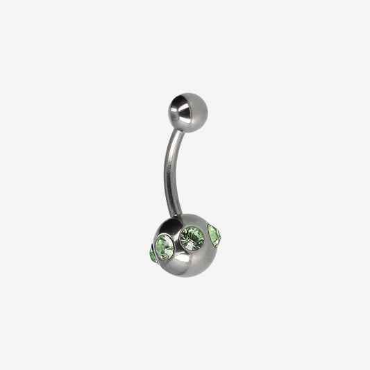 Zinova Banana Multi Stone Polished Titanium - 2051-ZINBAN-MPTITP