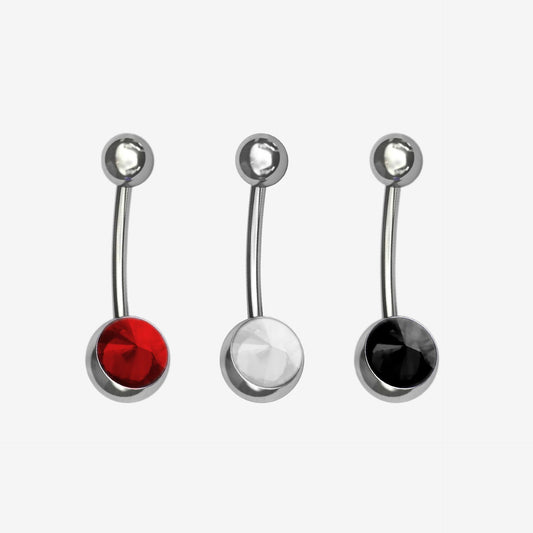 Zinova Banana Titanium Polished with Stone - 2051-ZNBA-TITP