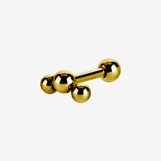 Piranha Earbarbell Bow 3 Balls Steel Zirconline - 2052-004-032
