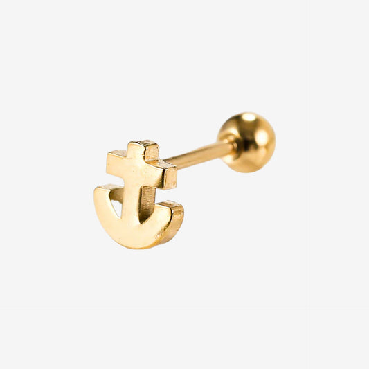 Piranha EarBarbell Anchor Steel Zirconline - 2052-004-034