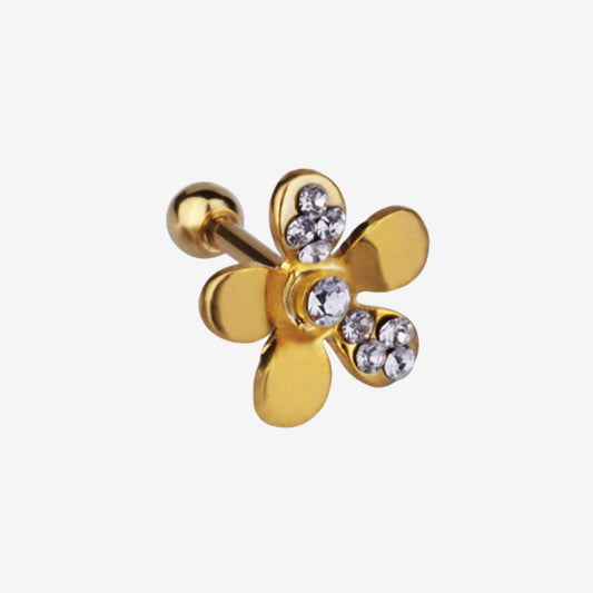 Piranha EarBarbell Flower Crystals Steel Zirconline - 2052-004-038