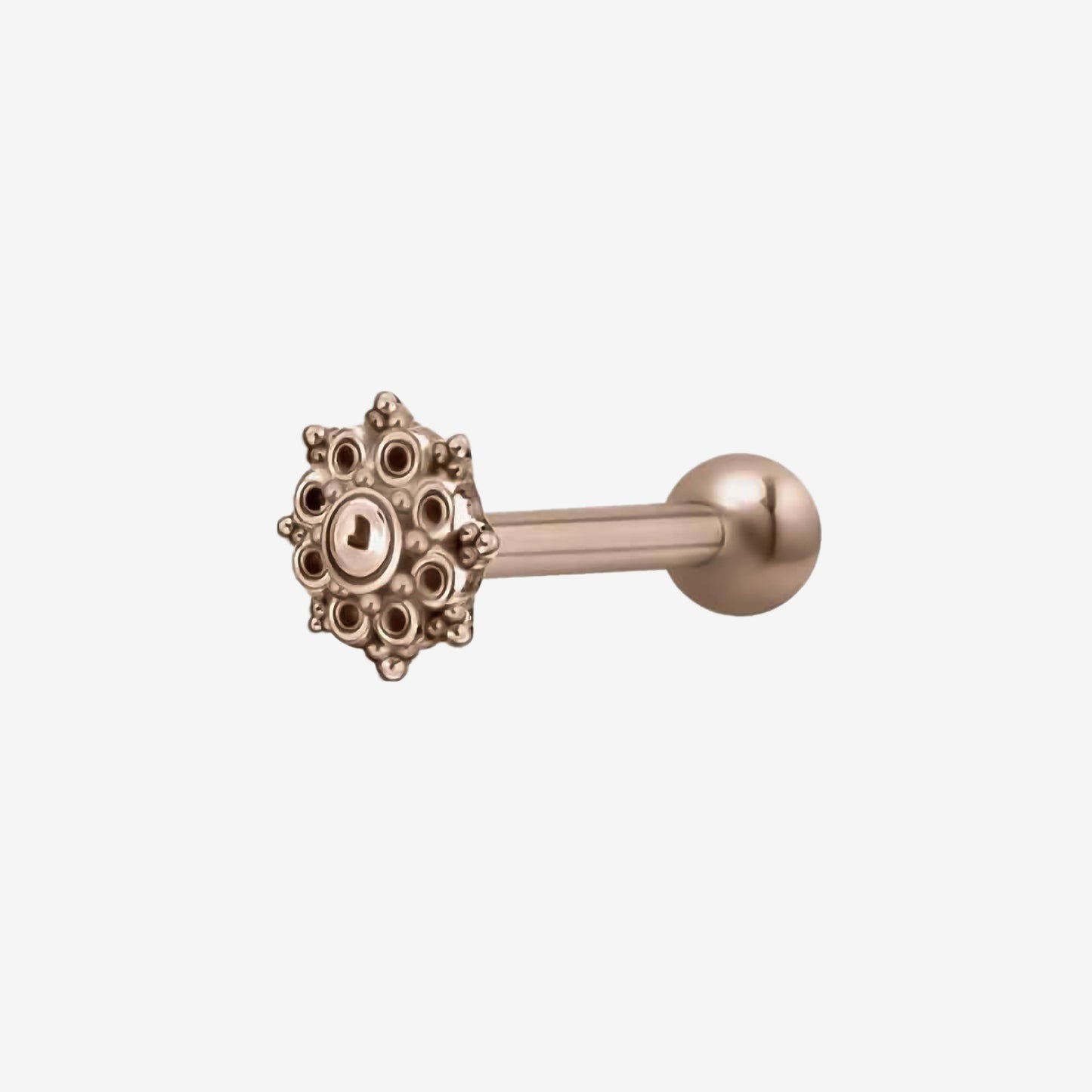 Wildcat Earbarbell Mandala Surgical Steel 316L Roseline