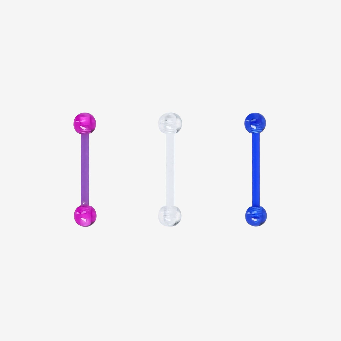 Piranha Mini Barbell Silicone Colorful - 2052-MBAR-SILI