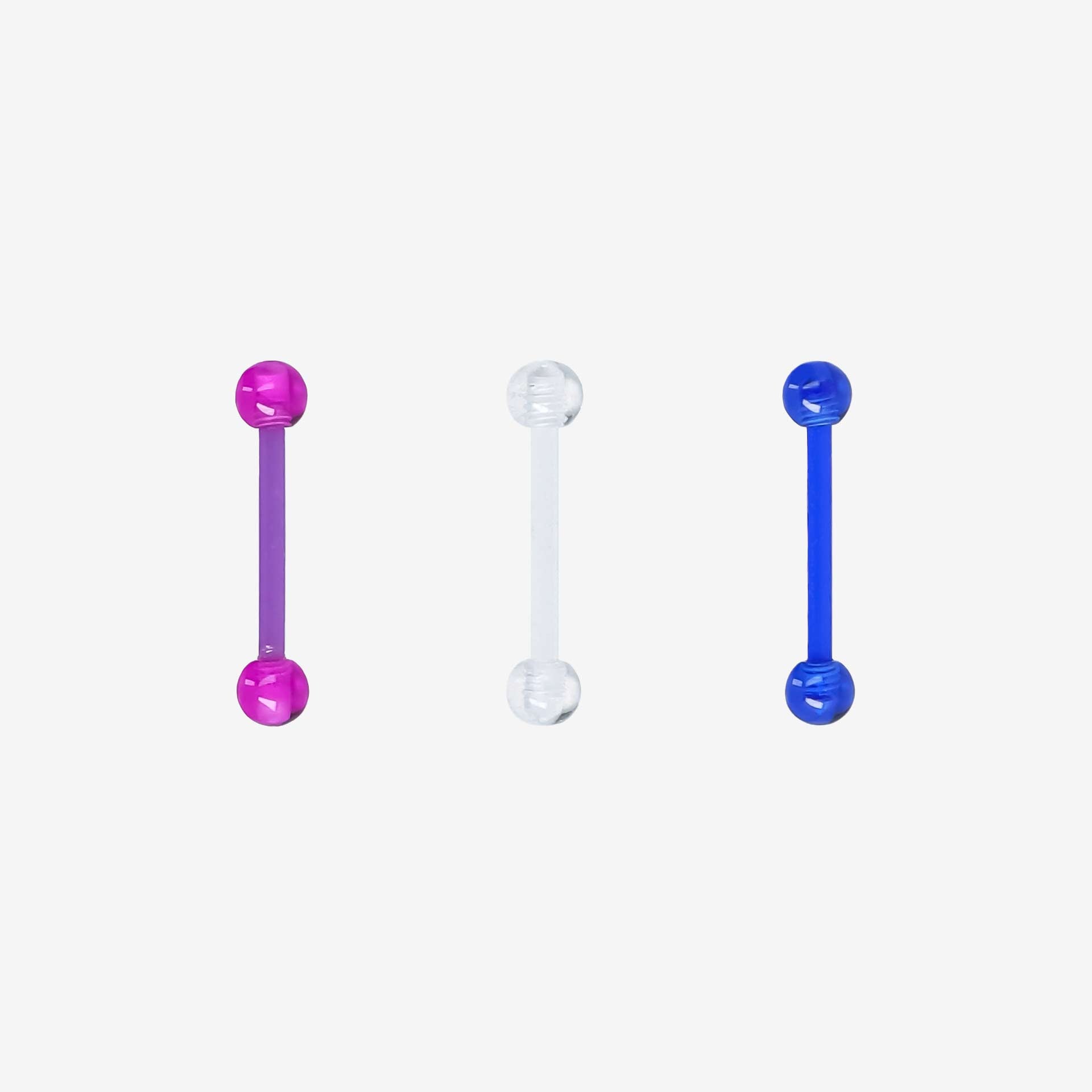 Piranha Mini Barbell Silicone Colorful - 2052-MBAR-SILI
