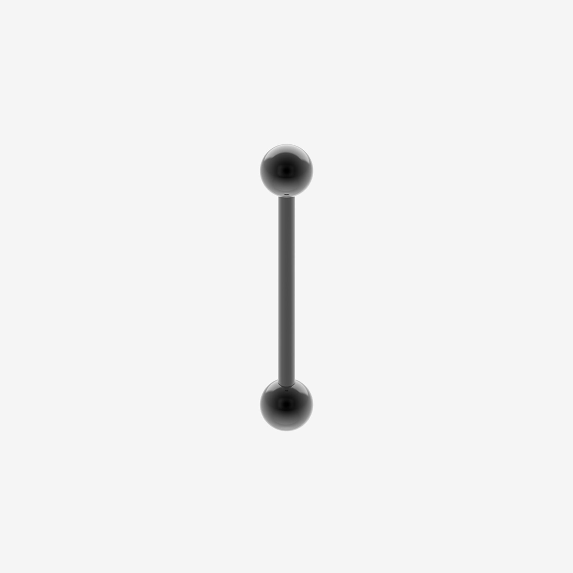 Piranha Barbell Surgical Black Steel - 2052-PBA-ACN