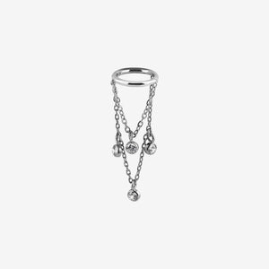 Piranha Hoop Dangle Crystals Chains Surgical Steel 316L Basicline - 2053-002-020