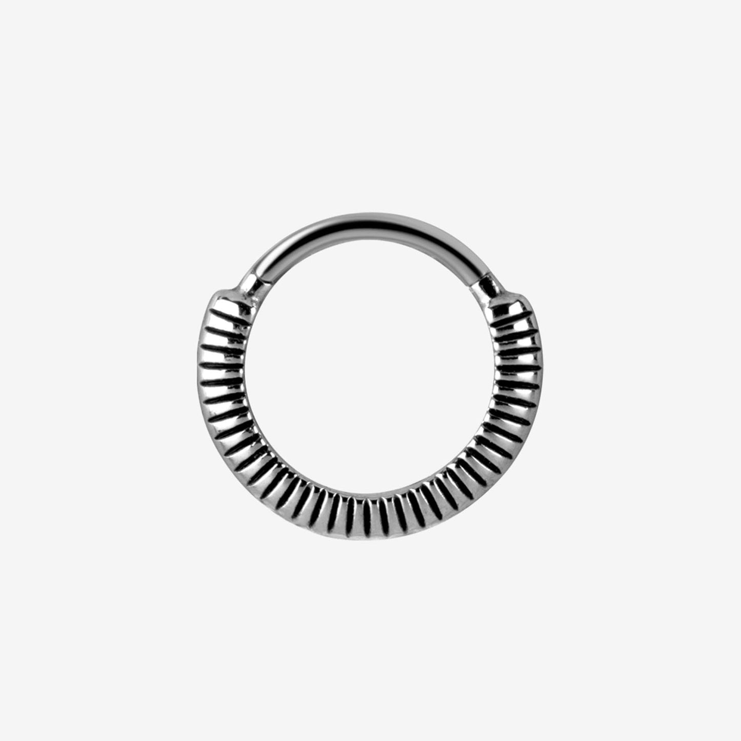 Argola Hinged Tribal Feather Steel Basicline - 2053-002-026
