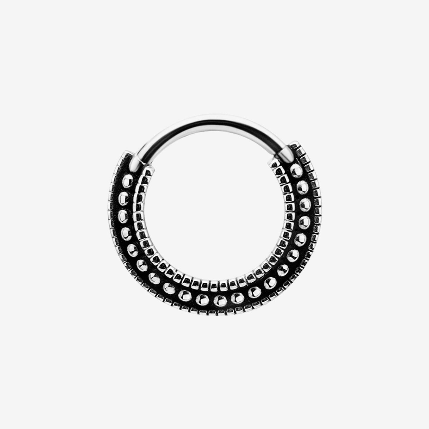 Piranha Anneau Hinged Tribal Steel Basicline