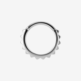 Piranha Hoop Hinged Tribal Pyramid Surgical Steel 316L Basicline