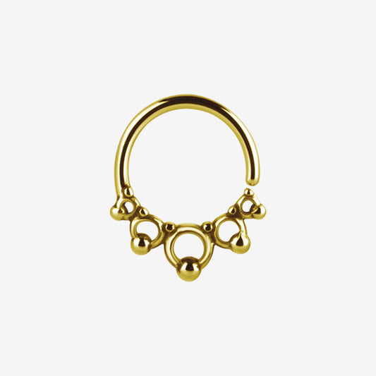 Piranha Hoop Annealed Tribal BCR Surgical Steel 316L Zirconline - 2053-002-045