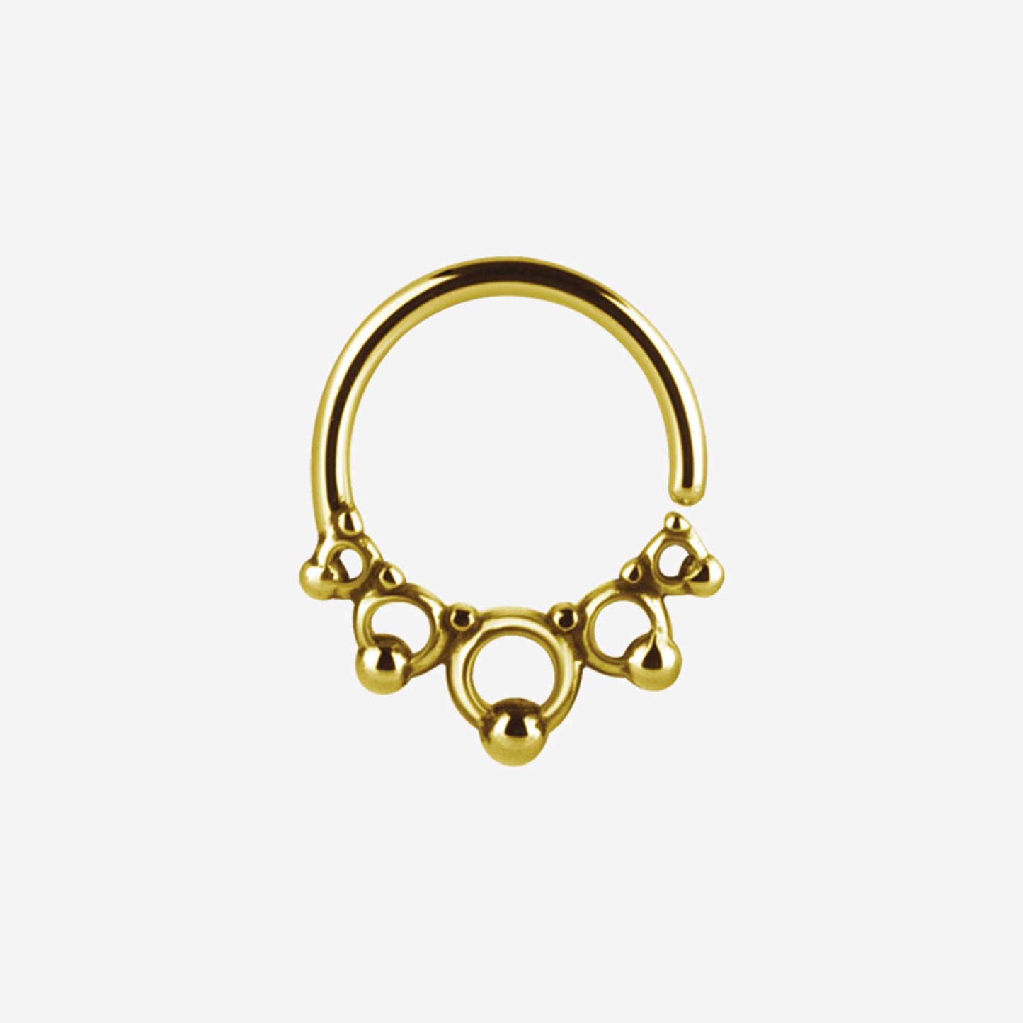 Piranha Hoop Annealed Tribal BCR Surgical Steel 316L Zirconline