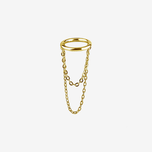 Piranha Argola Dangling Chains Steel Zirconline - 2053-002-049