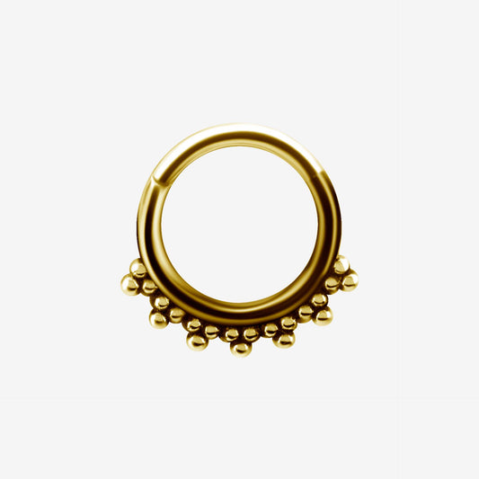 Piranha Argola Hinged Tribal Mini Balls Steel Zirconline - 2053-002-073