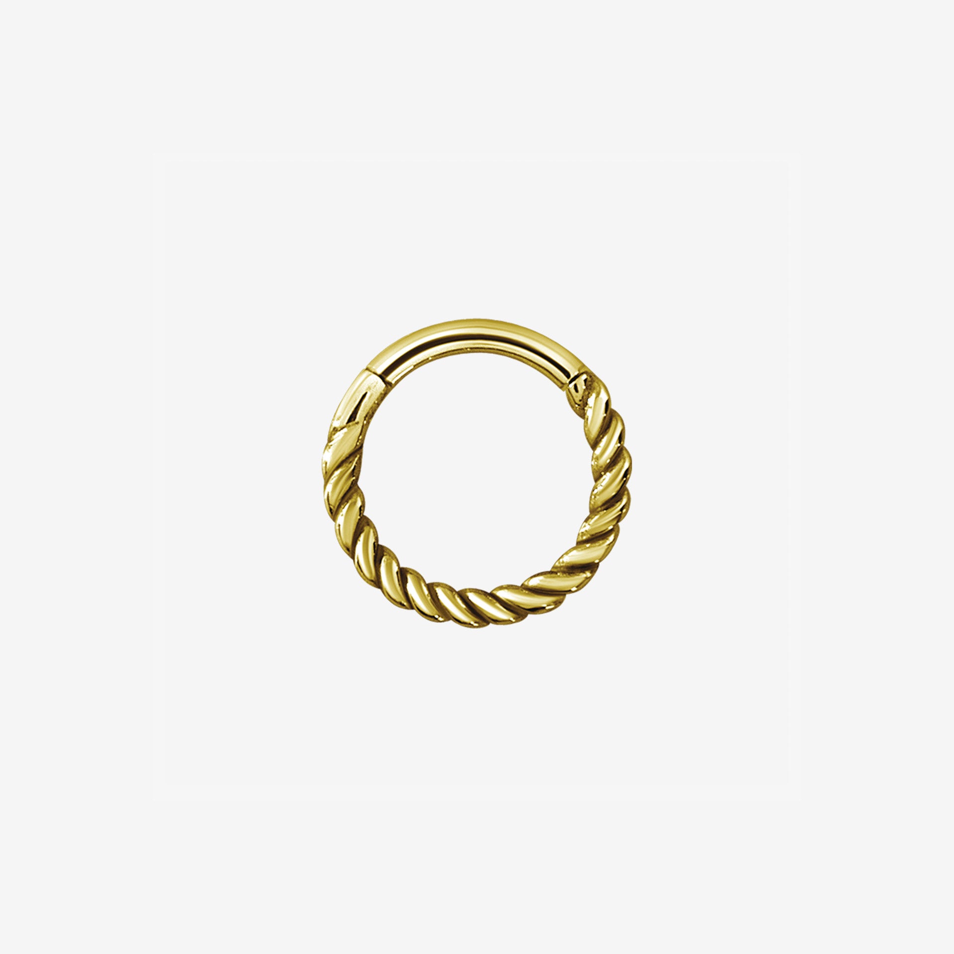 Piranha Argola Hinged Twisted Rope Steel Zirconline - 2053-002-078