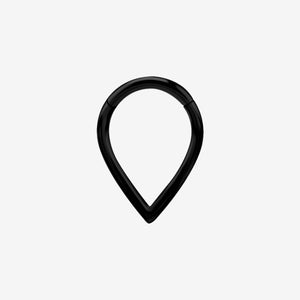 Piranha Argola Hinged Shaped V Steel Blackline - 2053-002-080