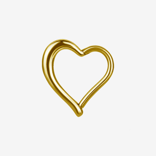 Piranha Anneau Hinged Heart Steel Zirconline