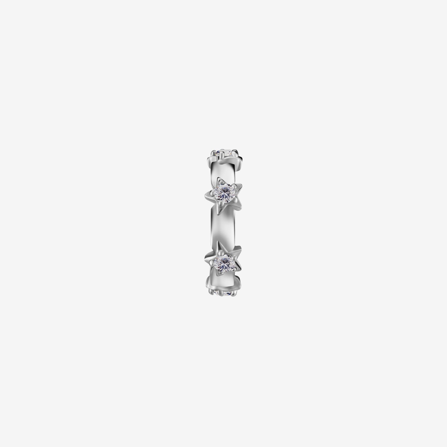 Piranha Hoop Hinged Stars Crystals Cobalt Chromium