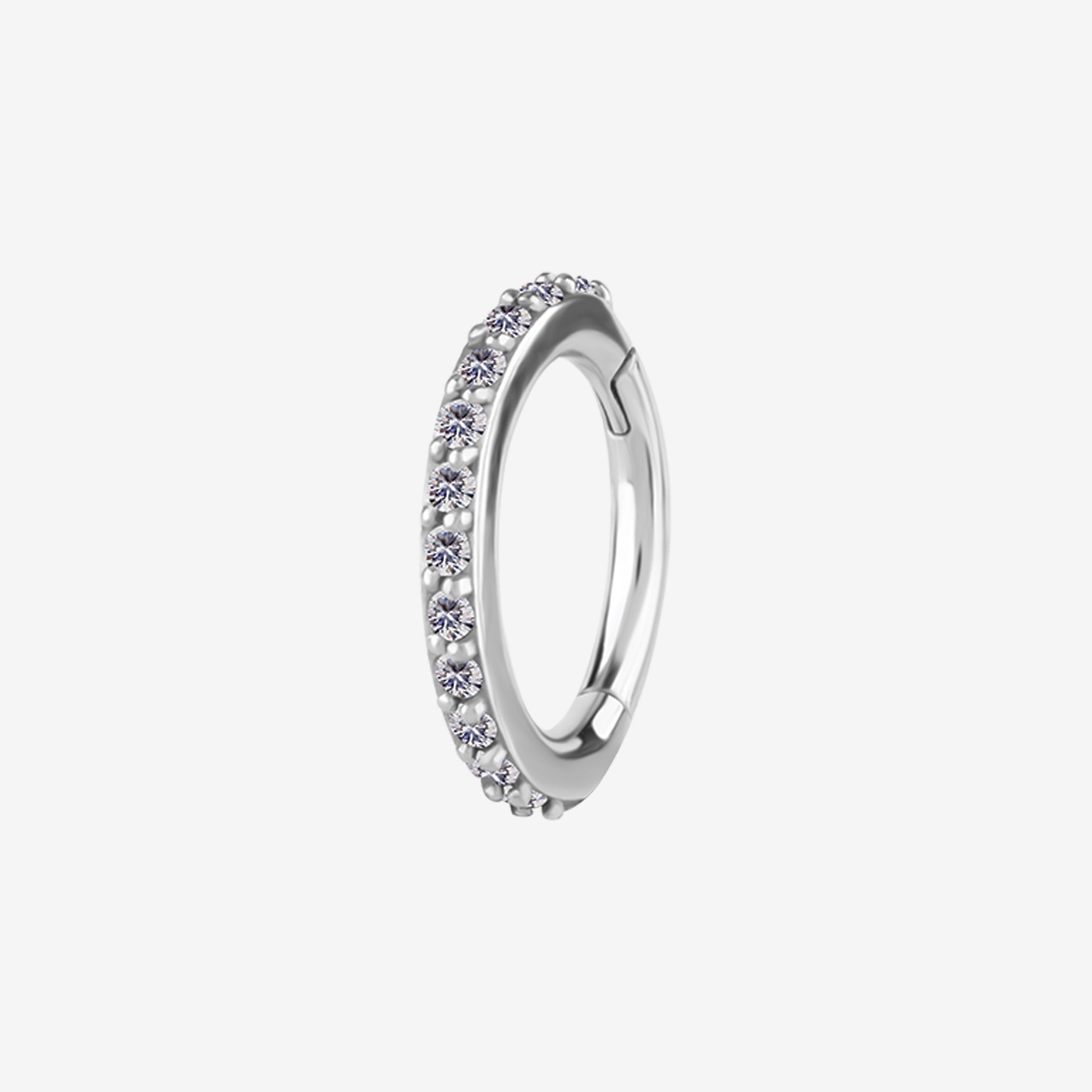 Piranha Ring Hinged Jewelled Rook Oval Steel Basicline - 2053-003-015