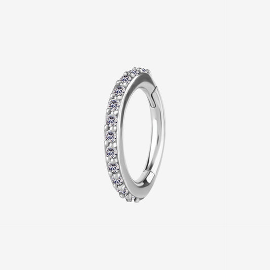 Piranha Ring Hinged Jewelled Rook Oval Steel Basicline - 2053-003-015