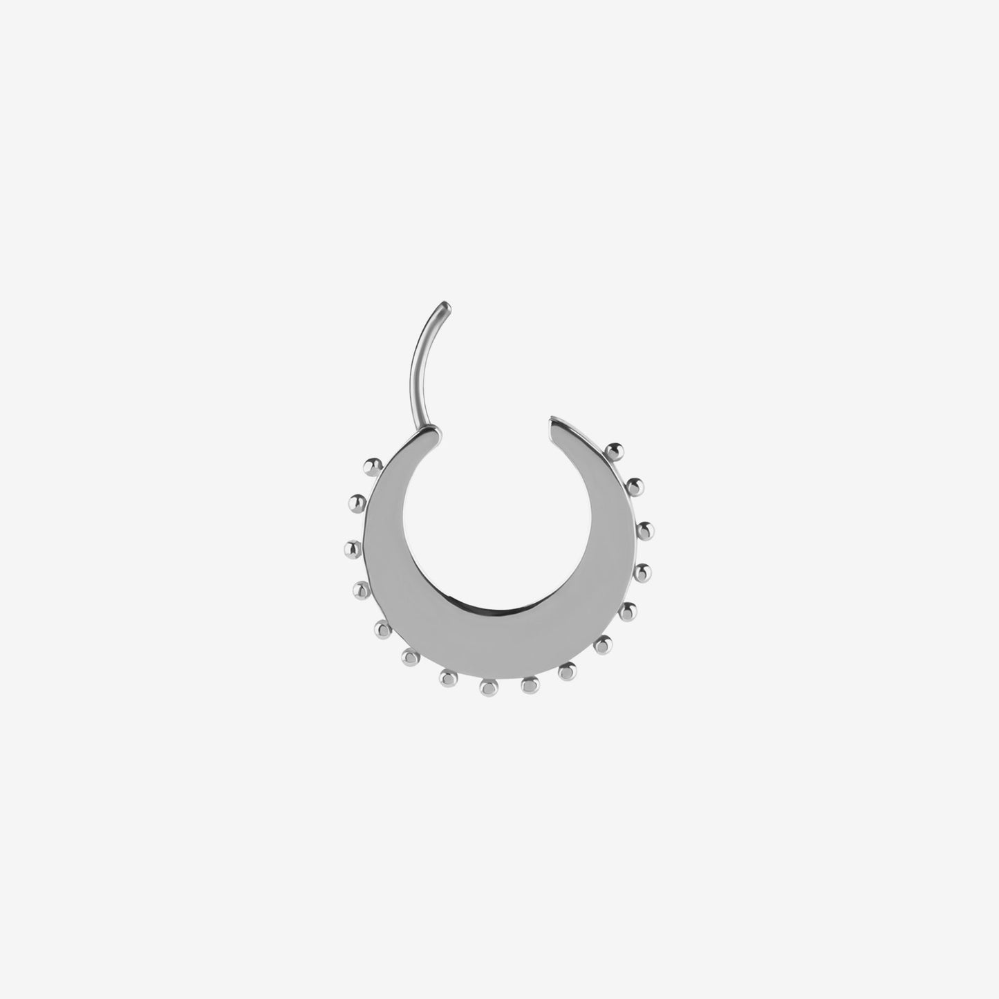 Piranha Moon Hoop Earrings (Pair) Cobalt Chromium