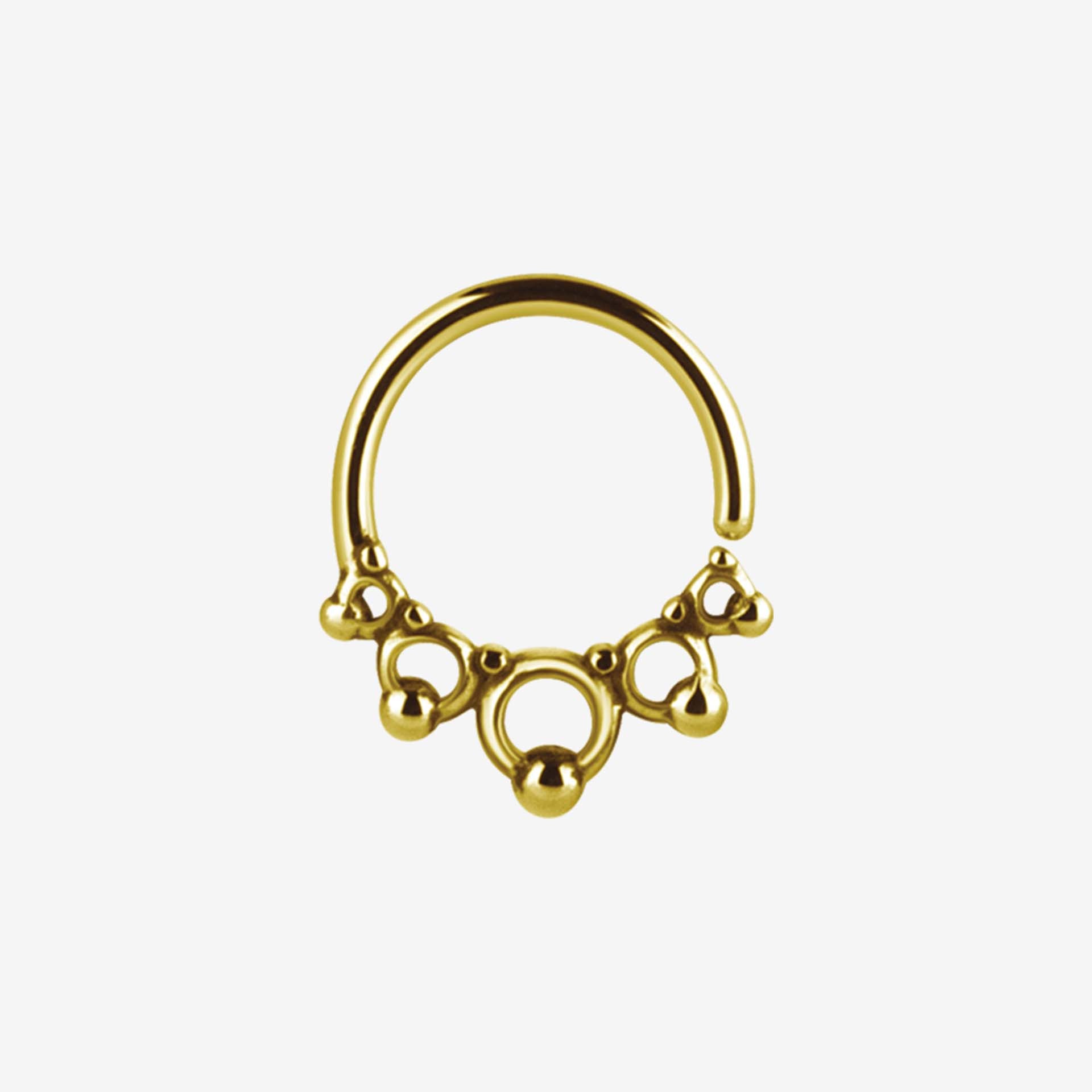 Piranha Argola Annealed Tribal BCR Steel Zirconline - 2053-BCR-TRI-ZIRCONLINE