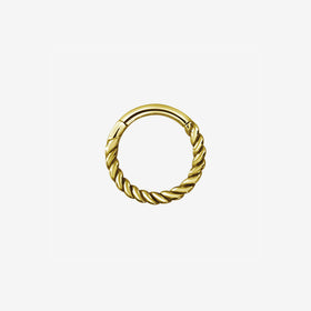 Piranha Hoop Hinged Twisted Rope Steel Zirconline