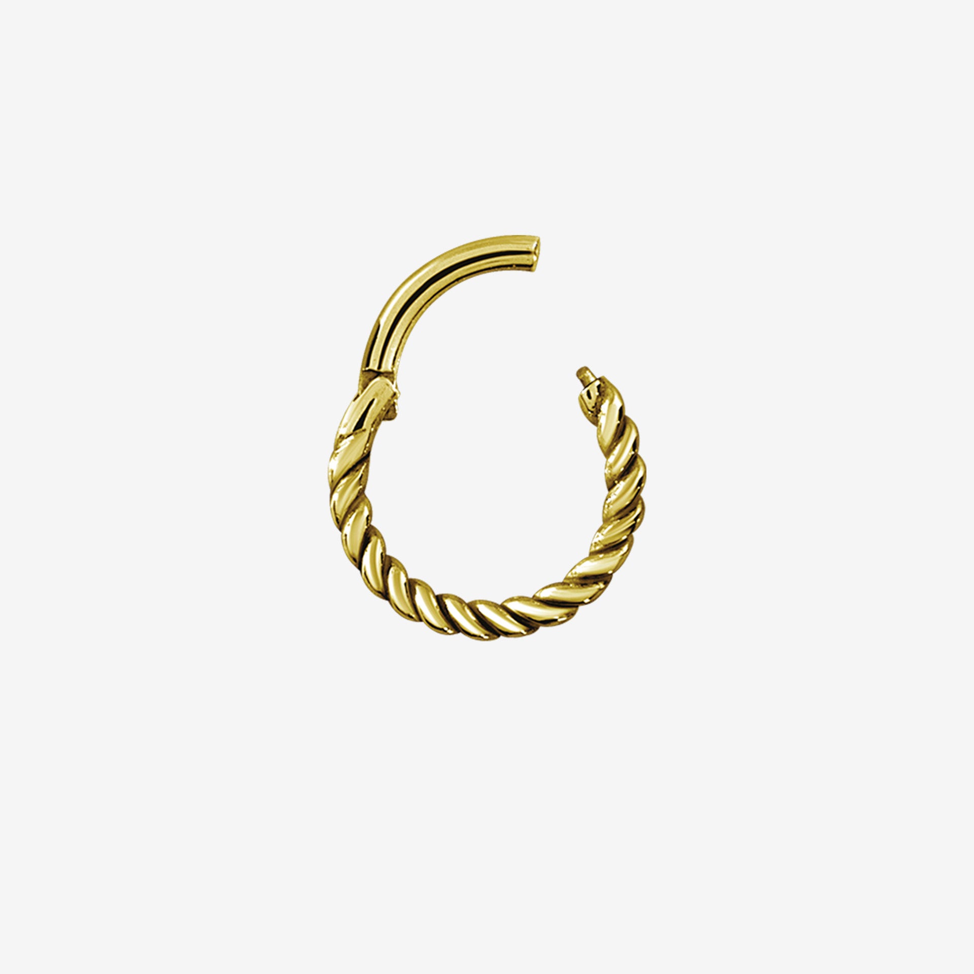 Piranha Hoop Hinged Twisted Rope Steel Zirconline - 2053-PARG-TWISTRO-ZIR