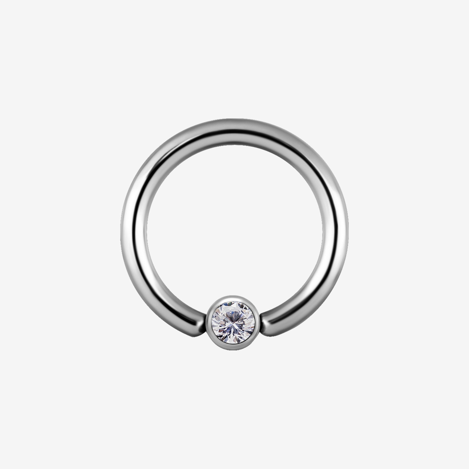 Piranha Hoop Smileyy Flat Crystal Ring Titan Highline - 2053-PAS-FCRT