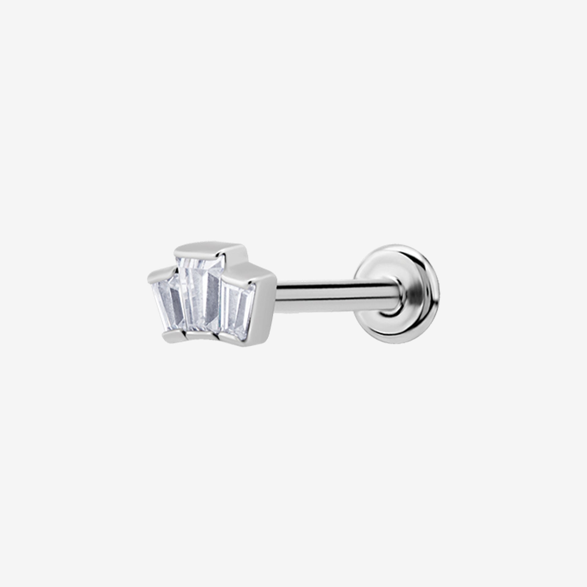 Piranha Labret Crown Shiny Steel Basicline - 2055-003-080