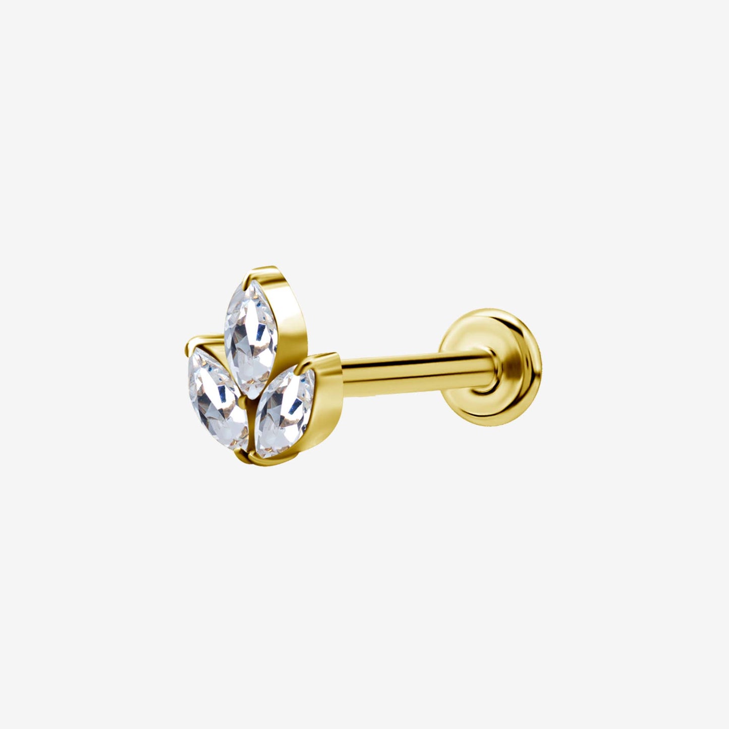 Piranha Labret Platan Jewelled Steel Zirconline