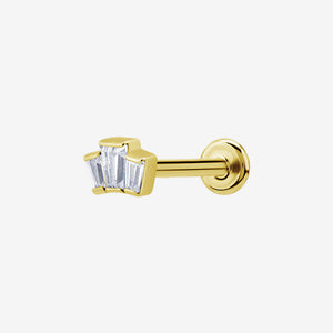 Piranha Labret Crown Shiny Steel Zirconline