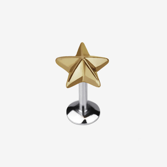 Piranha Labret Star Surgical Steel 316L Zirconline - 2055-004-045