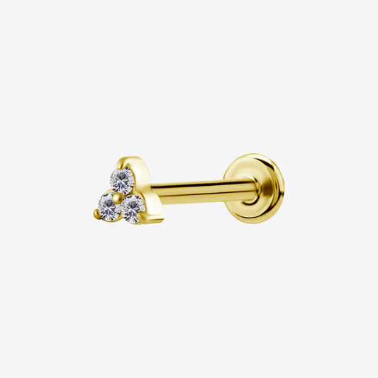Piranha Labret Trinity Steel Zirconline - 2055-004-056