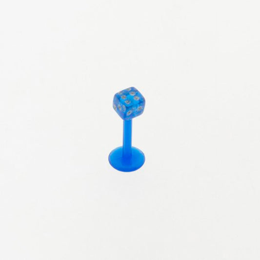 Piranha Labret Silicone Blue PTLA