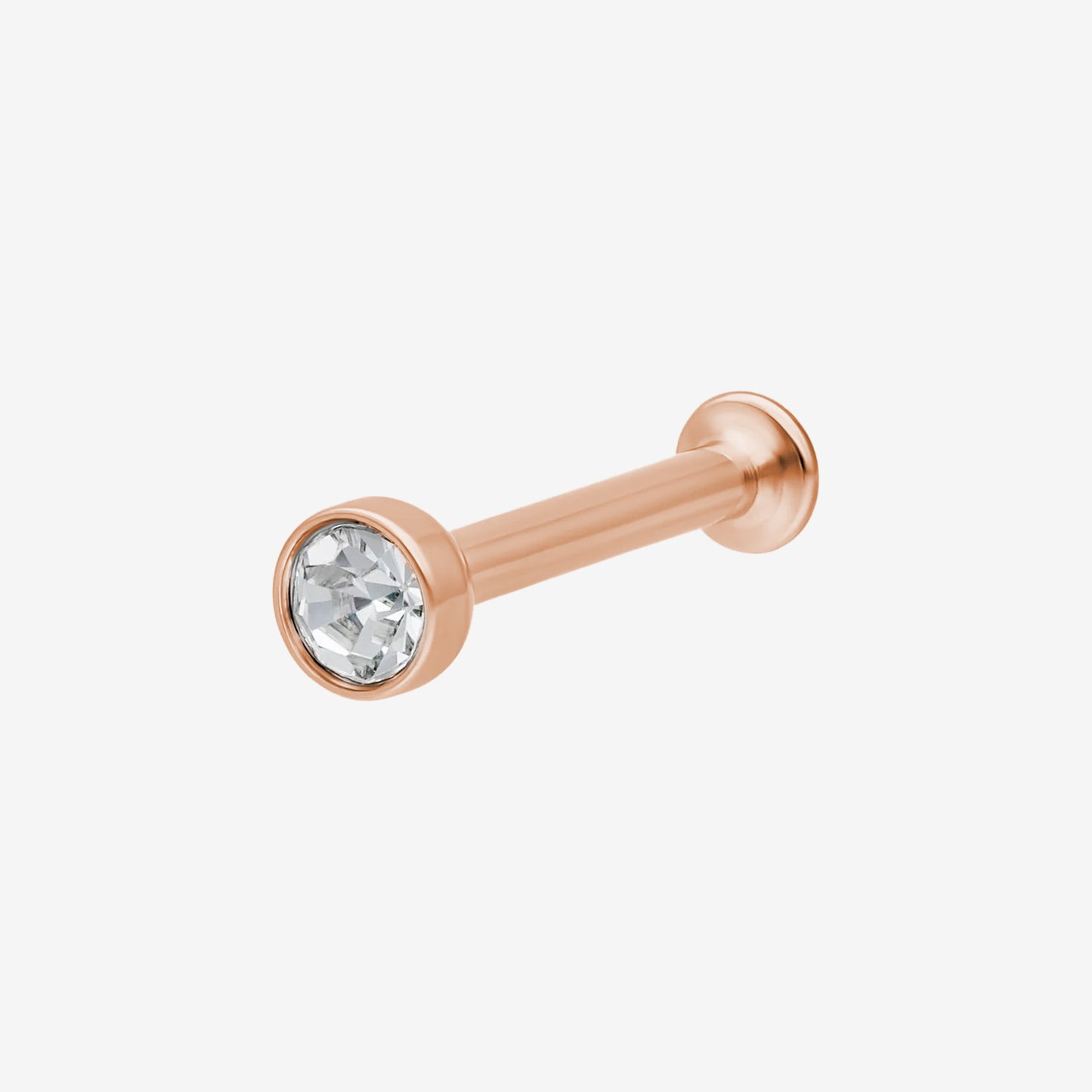 Wildcat Labret Pedra Piercing Triplo Titan Roseline