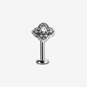 Piranha Labret Mandala Crystal Surgical Steel 316L Basicline - 2055-LAB-MCRT