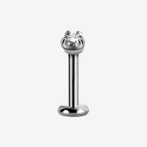 Wildcat Labret Round Crystal Surgical Steel 316L Basicline - 2055-LAB-ROUN