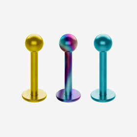 Piranha Labret Titanium Color