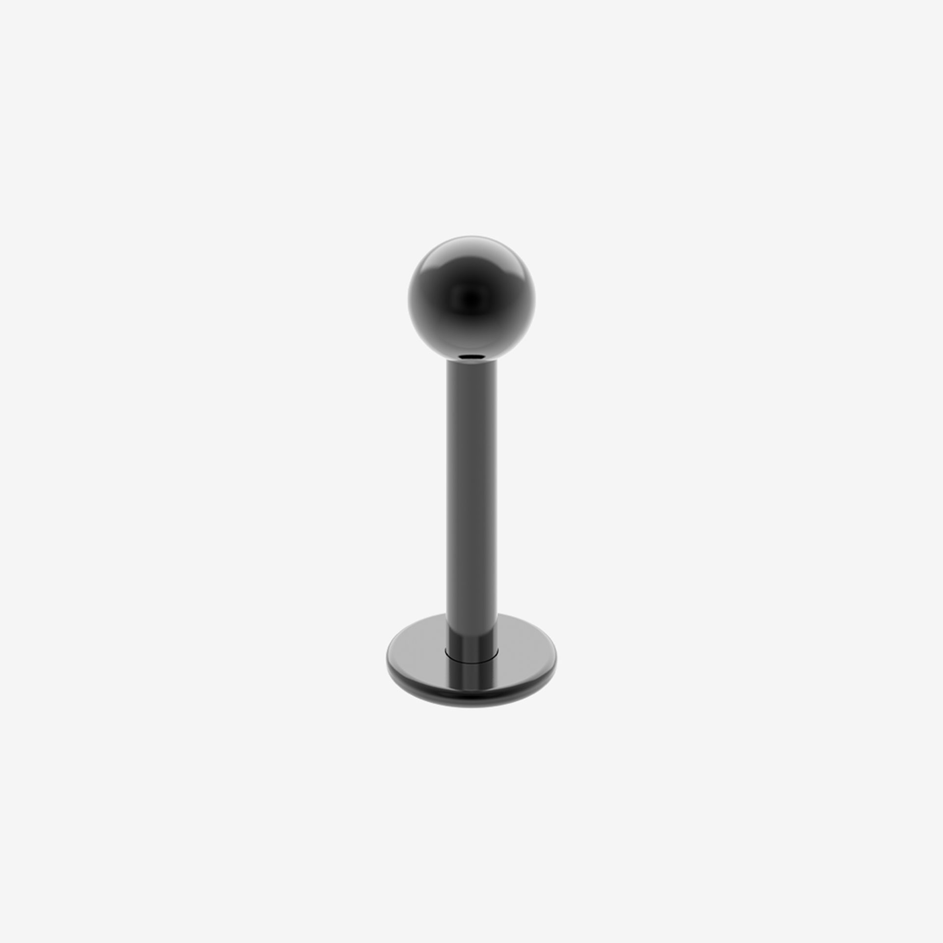 Piranha Labret Black Steel - 2055-PLAB-ACON
