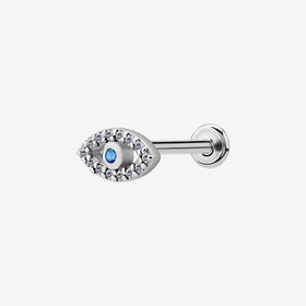 Piranha Labret Eye Shiny Steel Basicline - 2055-PLAB-EYE-BASIC