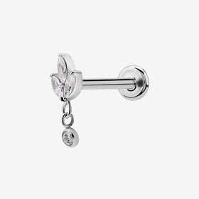Piranha Labret Platan Crystal Steel Basicline