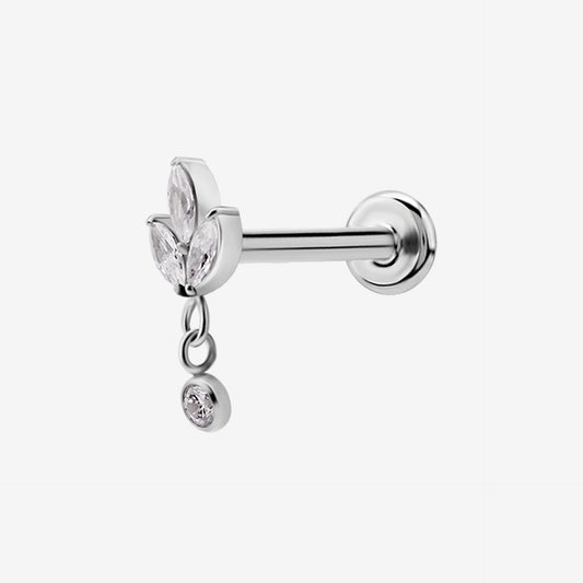 Piranha Labret Platan Crystal Steel Basicline