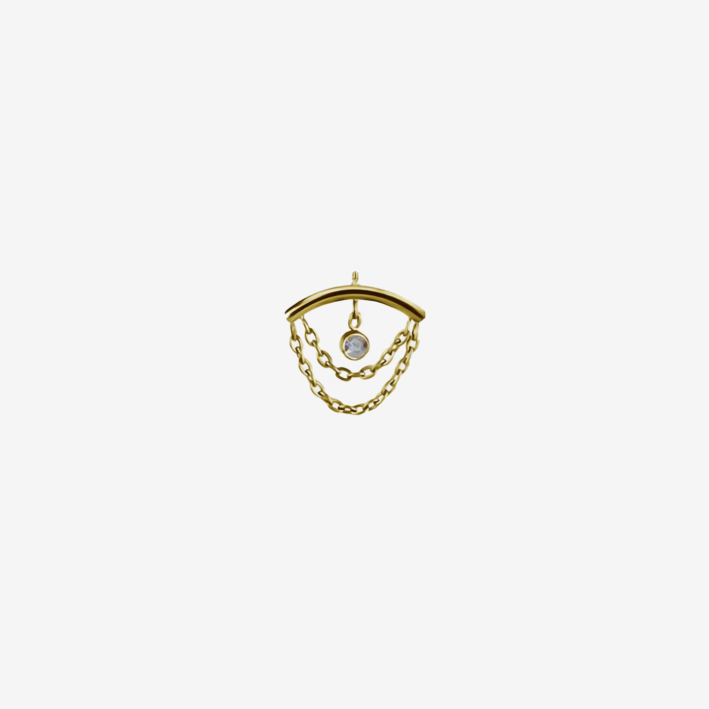 Piranha Vertical Helix Round Crystal Titan Zirconline
