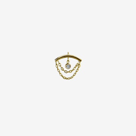 Piranha Vertical Helix Round Crystal Titan Zirconline