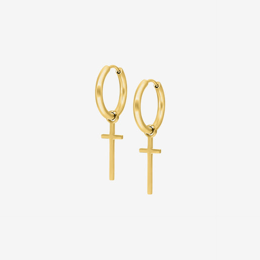 Wildcat Argola Basic Little Cross Hoops Steel Zirconline - 2059-123-005