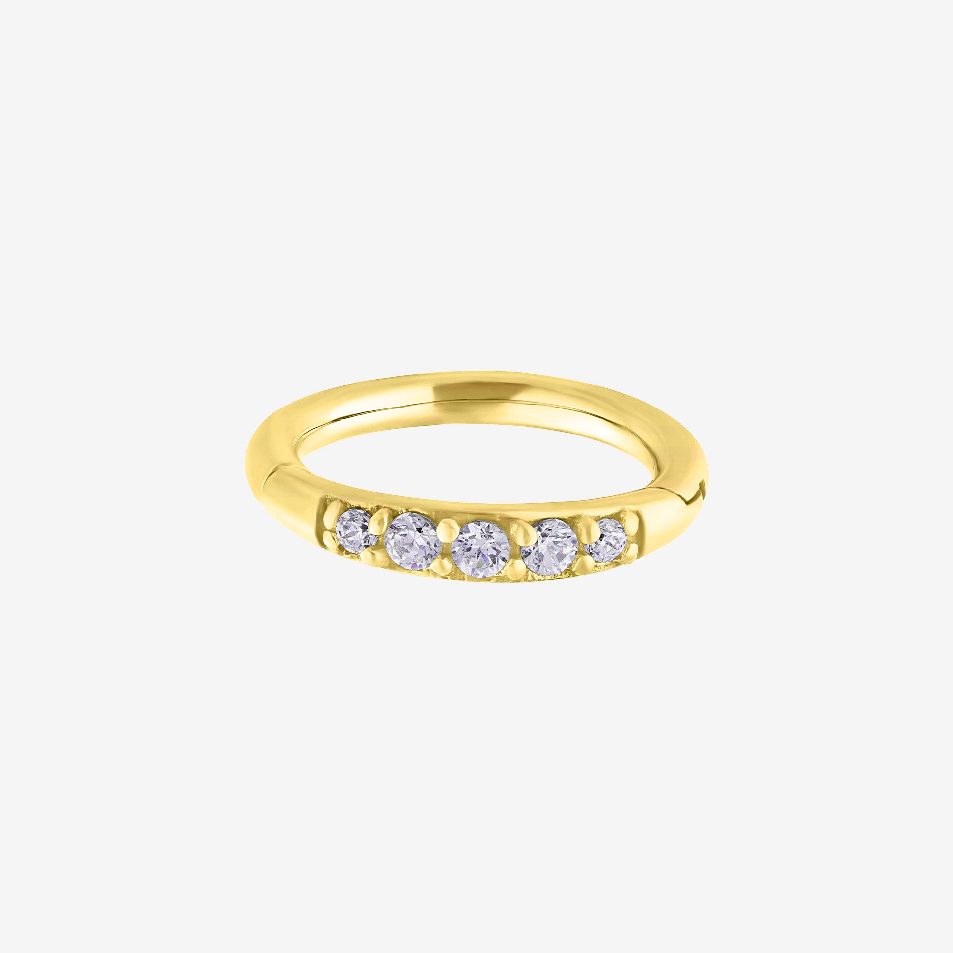 Wildcat Argola Pave Setting Crystal Top Steel Zirconline - 2059-131-008